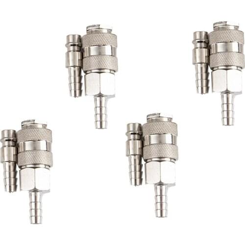 EU Type Socket+Plug Pneumatic Connector Hose Barb Coupler Adapter Air Compressor