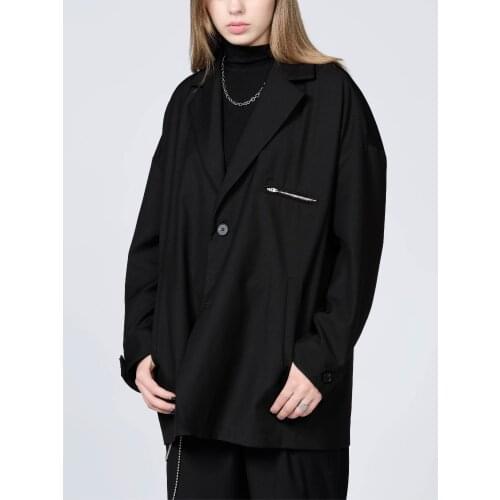 S-6XL 2021 New Men Womens Clothing Hair Stylist Show Original niche simple zipper versatile Blazer Suit Coat Plus Size Costumes