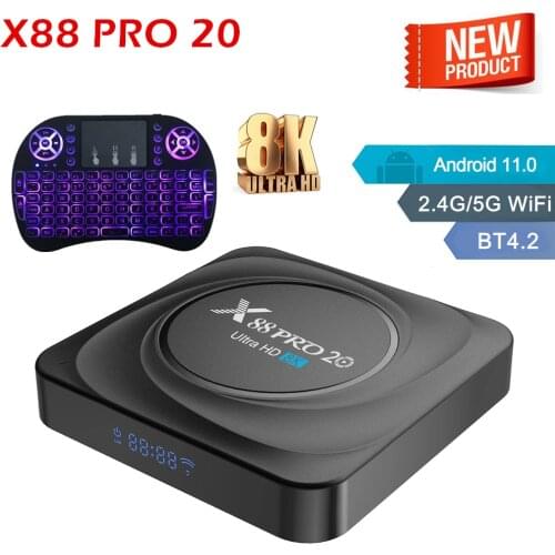 X88 PRO 20 Smart Android 11 TV BOX 8GB RAM 64GB 128GB ROM RK3566 2.4G 5G WiFi 1000M LAN BT4.2 4K HD Set Top Box 4GB 32GB TVBOX