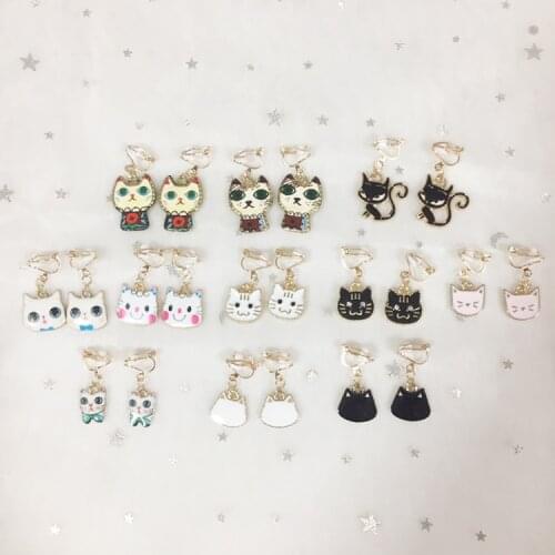 1Pair Korean Style Creative Cartoon Animal Lovely Baby Ear Clip Girls Hairpins Cute Cat Ear Clips Kids Clip Earring for Girls