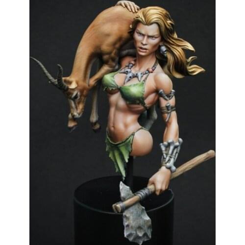 1/10 anicent warrior with animal Bust (NO BASE ) Resin figure Model kits Miniature gk Unassembly Unpainted