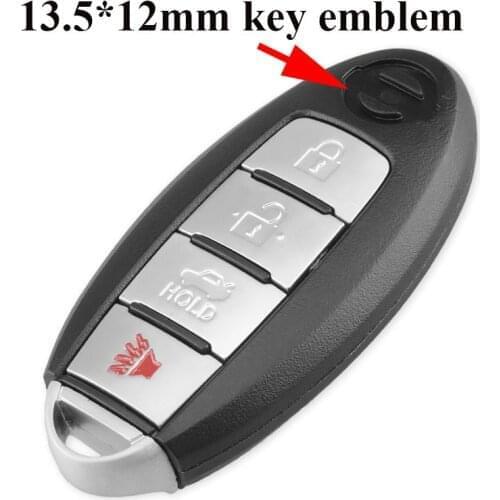 13.5X11.5mm Hollow emblem Car Smart Card key sticker NissanSamrt Car key emblem