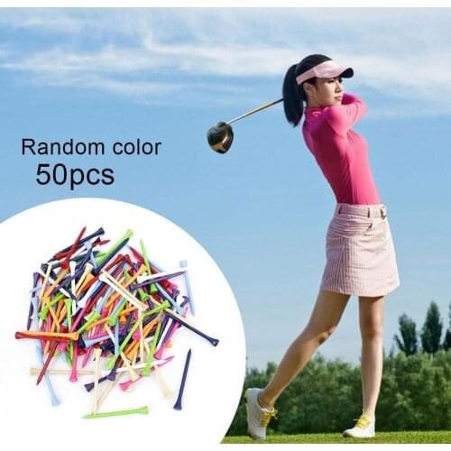 50Pcs Golf Tees Golf Wood Tees Professional Golf Tees Driver Golf Training Accessories Outdoor