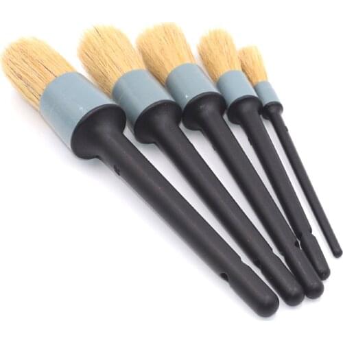 5PCSSoft Detailing Brush Car Cleaning Detailing Set Dashboard Car Cleaning Dirt Dust Clean Brush Automotive Detailing Brushs