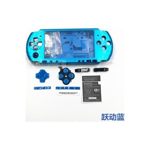 Free Shipping Blue Console Full Housing Case Cover For PSP3000 Game Console
