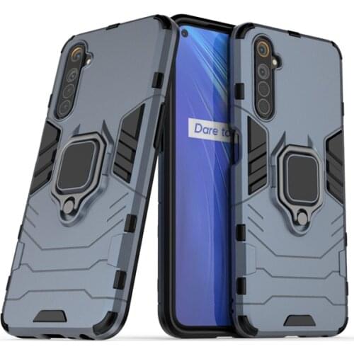For Cover Realme 6 Case For OPPO Realme 6 Case Hard PC Ring Holder Stand Magnetic Armor Cover For Realme 5 C3 6 Pro XT X2 Fundas