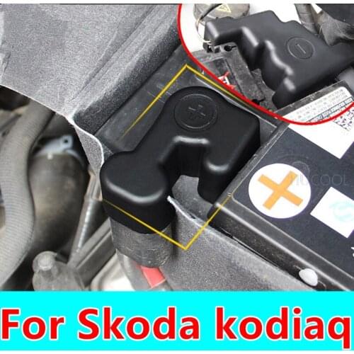 For Skoda kodiaq Car battery positive protection cover engine battery dust cover car modification accessories