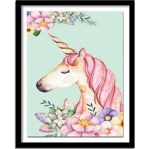 Unicorn paper,5d diy diamond painting unicorn cross stitch 3d diamond embroidery kit diamond Home Decor wall art painting