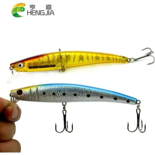 HENGJIA 1PC Hard plastic minnow fishing lures artificial wobblers crankbaits diving swimbaits pesca fishing tackles