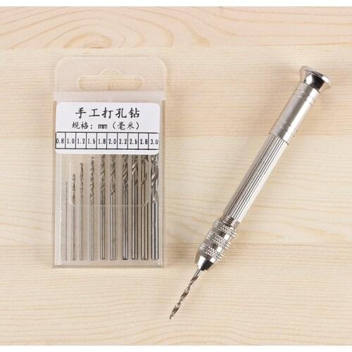 1 Set Metal Hand Drill Equipments Uv Resin Epoxy Mold Tools With 0.8mm-3.0mm Drill Screw DIY Jewelry Making Handmade Tools