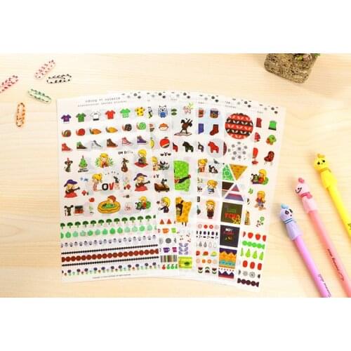 6pcs/lot Lovely dog girl ver.2 PVC Sticker for DIY Scrapbooking Diary Phone Sticker Products Design Paster Kawaii Stationary