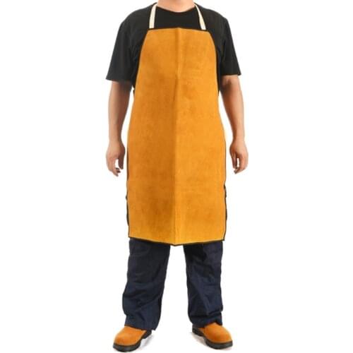 Flame Retardant Welding Leather Sleeve for BBQ Grilling Woodworkers Workshop Garage Unique Gift Apron for Women Mothers