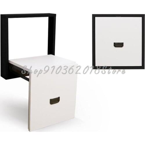 Invisible Folding Shoe Changing Stool Wall Hanging Household Wall Hanging Stool Door Corridor Shoe Cabinet Multi Function Hidden