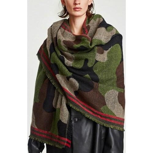 New fashion Army Green Camouflage Scarf Women Poncho blanket Scarves and Shawls Winter Tippet Female Hijab Leopard Warm Shawls