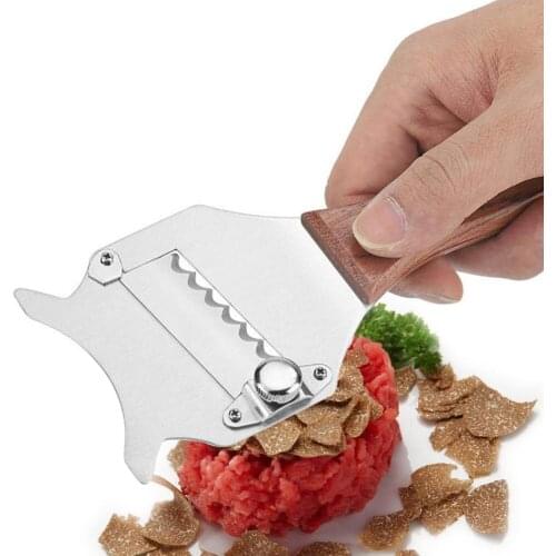 Truffle Slicer Multi-purpose Stainless Steel Wooden Handle Cutter Cheese/Chocolate Grater Kitchen Gadgets