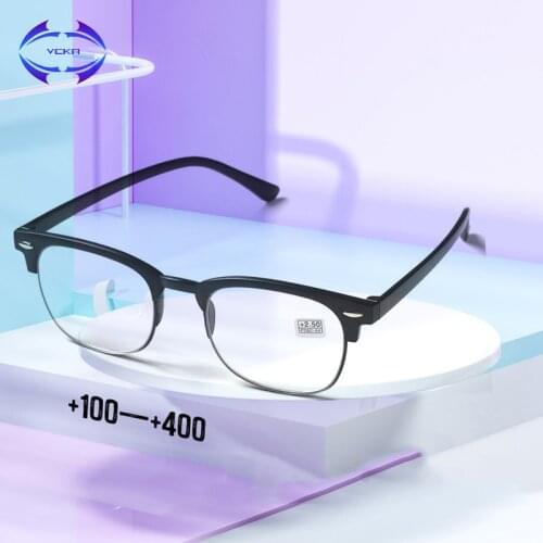 VCKA TR90 Anti-fall Reading Glasses Presbyopic Eyeglasses Elder Glasses Men Women Classic simplicity Eyewear +1.0 to +4.0