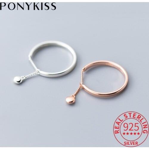 PONYKISS Women's Silver Rings