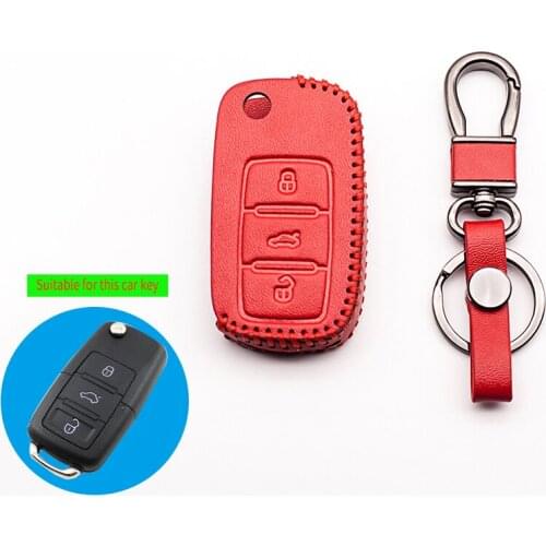 Hot sale Exquisite handmade leather key case For Volkswagen for Skoda Octavia A5 Fabia Rapid Superb Citigo Yeti remote control