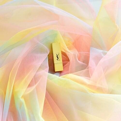 INS Rainbow Gradient Mesh Gauze Hand Holding Photo Props Photography Accessories For Cosmetics Accessories Manicure Shooting