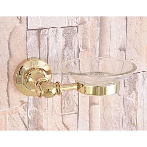 Luxury Gold Color Brass Soap Dishes Soap Basket Wall mounted Soap Dish Bathroom Accessories Toilet Soap Holder Nba305
