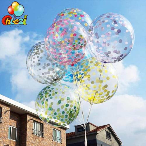 5Pcs 20inch Crystal Dot Bubble Balloons Transparent Bobo Balloon Wedding Birthday Party Decorations Kids Toys Globos Baby Shower