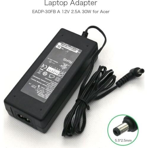 Delta EADP-30FB A 12V 2.5A 30W 5.5*2.5mm Switching AC Adapter Free Power Cord Black