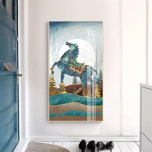 King Of Glory Modern Canvas Painting Horse Wall Art Pictures For Living Room Europe knight Style Home Decor Posters And Prints