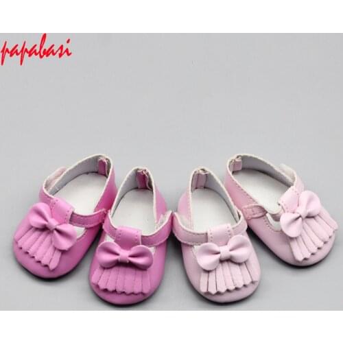1 pair fashion Princess Shoes for 18 inch 11/3 girl doll as fit 43cm baby Gift doll clothes toy accessory