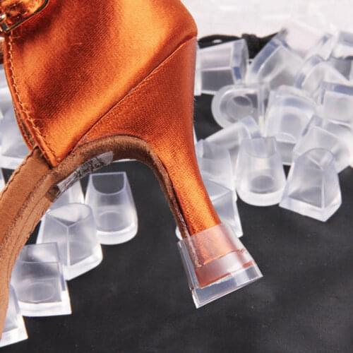 USHINE 1pair heel protector high heels non-slip silicone shoe insert stopper Latin Stiletto dance cover for Bridal Wedding Party