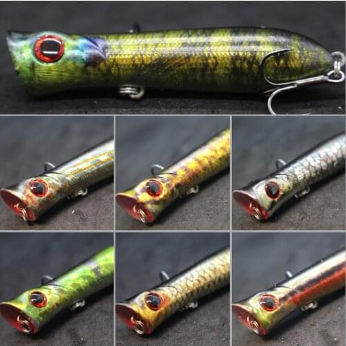 WLure 8cm 12g Fishing Lure Topwater Popper Real Skin Color Carp Fly Fresh Water Sea Insect bait Fake lure Ice Lure Fishing HT683
