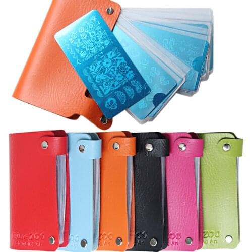 1PCs 24 Slots Large Rectangular Nail Art Stamping Plate Holder Storage Nail Plate Organizer Empty Case for 6*12cm Stamp Plates