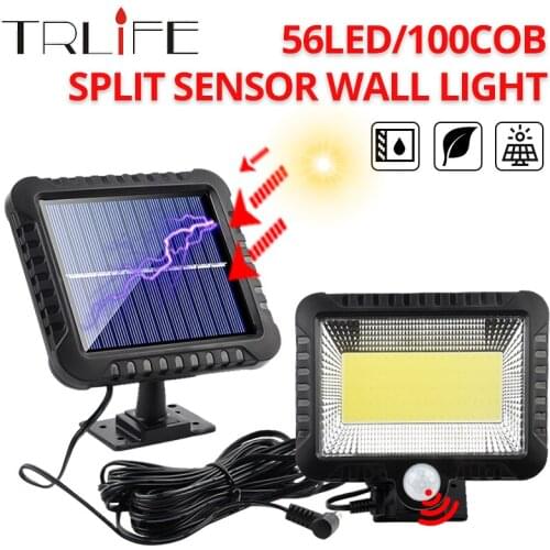 100COB LED Solar Light Motion Sensor Outdoor Recharged Waterproof Solar Garden Lamp For Path Street Outdoor Wall Spotlight 50LED