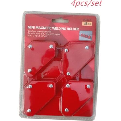 4pcs 9LB Angle Soldering Locator Magnetic Magnet Corner Arrows Welder Welding Holder Tool Right Angle Fixing Tool