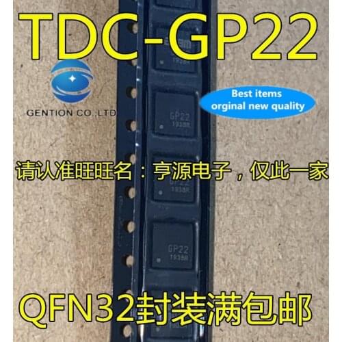 5PCS TDC-GP22 GP22 QFN32 time to digital converter IC in stock 100% new and original
