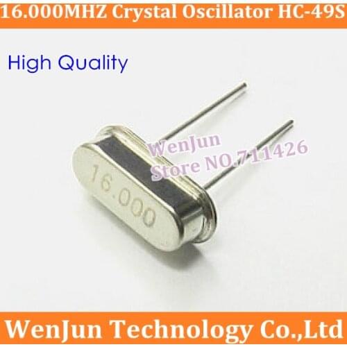 500PCS/LOT Free Shipping NEW 16.000MHZ 16.000M 16M 16MHZ 16 MHZ 16M HZ Crystal Oscillator HC-49S