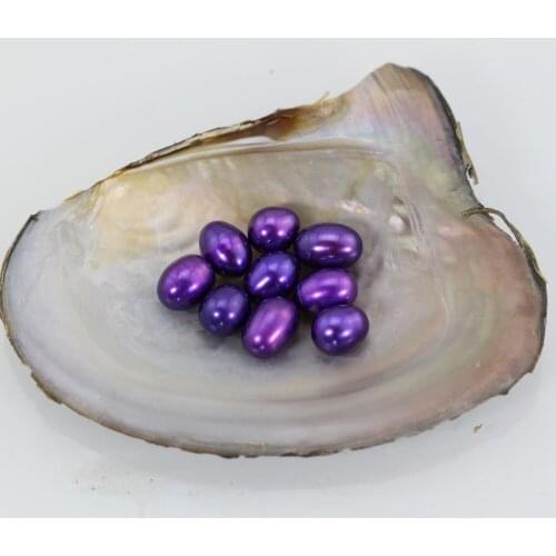 Loose Beads 7-8MM Colorful Cultured oval Freshwater Pearl Fashion DIY Jewelry AAA Grade best birthday gift For Women LO027