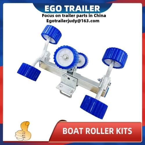 EgoTrailer BOAT TRAILER WOBBLE ROLLERS. kits 5" BLUE RIBBED 18mm Bore. Soft Wobble Roller