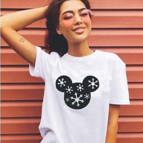 Christmas Pattern Printing Womens T-shirt Casual Harajuku Cotton Tees Christmas Party Tops Kawaii Fashion Tshirt Camiseta Mujer