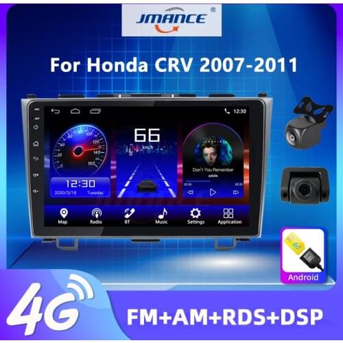 JMANCE For Honda CR-V 3 RE CRV 2007-2011 2GB+32GB Android 10 Carplay Car FM Radio AM DSP Multimedia Video Player RDS