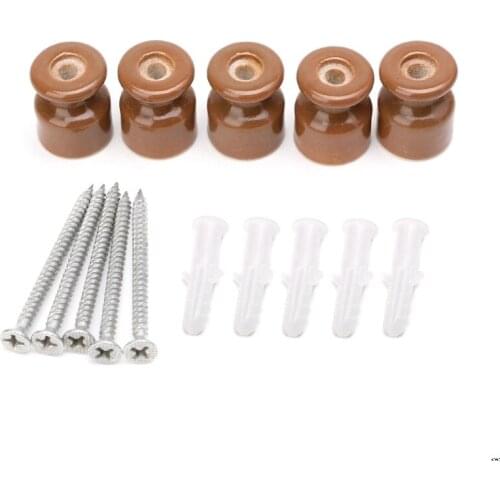 5PCS High Frequency Electric Porcelain Gourd 24mm Porcelain Ceramic Insulator