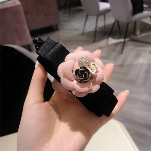 Korea Dongdaemun Hairpin Fashionable Temperament Bow Ponytail Rhinestone Camellia Banana Clip Hairpin for Women Accessories