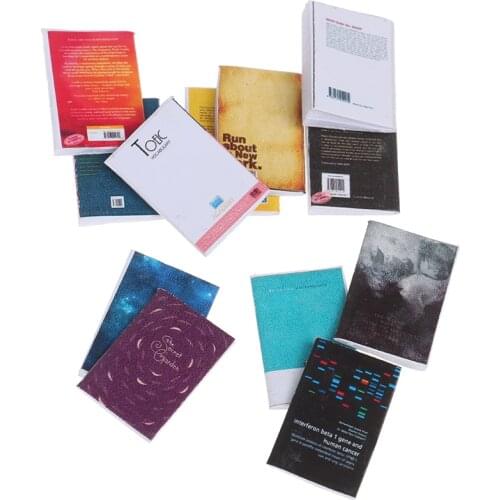 New 4Pcs 1:12 Miniature Scene Model Dollhouse Accessories Mini Book Paper Notebook Children Toys Birthday Gifts Acce for Doll