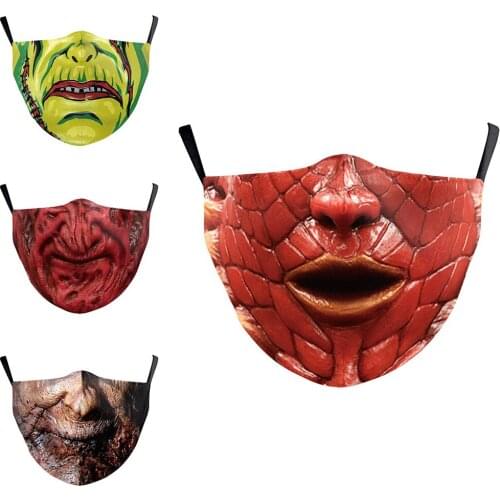 NEW Funny Merman Halloween Mouth Womens Men Unisex Cosplay Masks Breathable Cycling Face-Dustproof Adult Party Xmas Mask