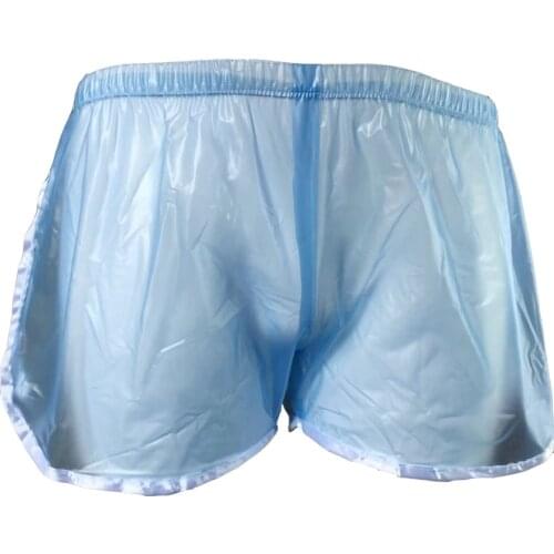 ABDL Sporty Pull-on Plastic Pants Color Transparent Blue P018-6