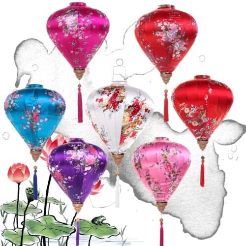 Festive decorative lanterns red lantern in silk mid autumn festival wedding shopping mall decoration festive chandelier lantern