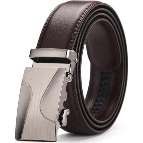Fashion Designers Men Automatic Buckle Leather luxury Belt Business Male Alloy Buckle Belts for Men Ceinture Homme 3.5CM