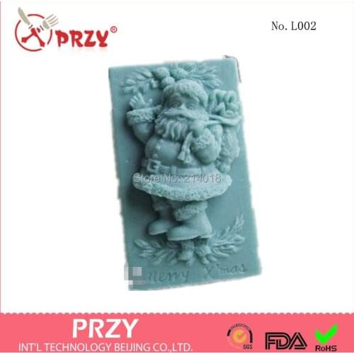 Christmas Man Shape Silicone Soap Mold/cake Decoration Mold Handmade Soap Mold No.s406-1 Aroma Stone Moulds Sell Hot 3D PRZY