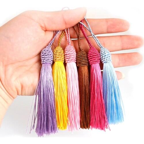 10pcs/Pack Polyester Tassel Fringe Trim 15cm Cotton Silk Tassel For Home DecorationHandmade Craft DIY Sewing Curtain Accessories