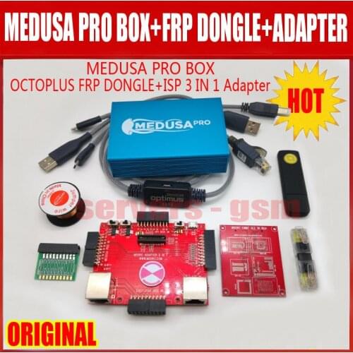 100% ORIGINAL Medusa PRO Box + Octoplus FRP Dongle+ISP 3 in adapter+JTAG Clip MMC For LG ForSamsung ForHuawei with Optimus cable