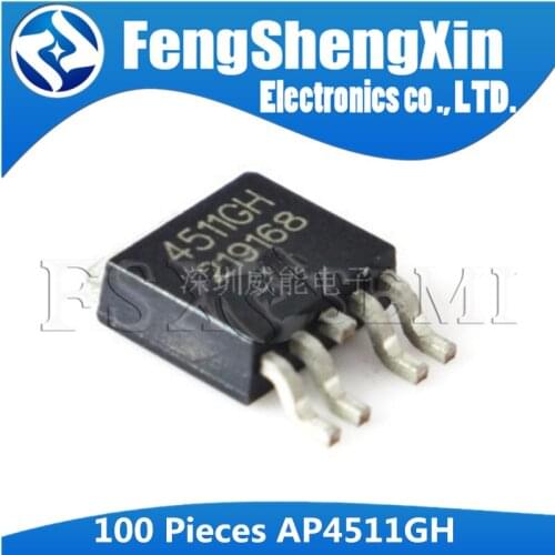 100PCS AP4511GH TO252 AP4511 TO-252 SMD N AND P-CHANNEL ENHANCEMENT MODE POWER MOSFET IC